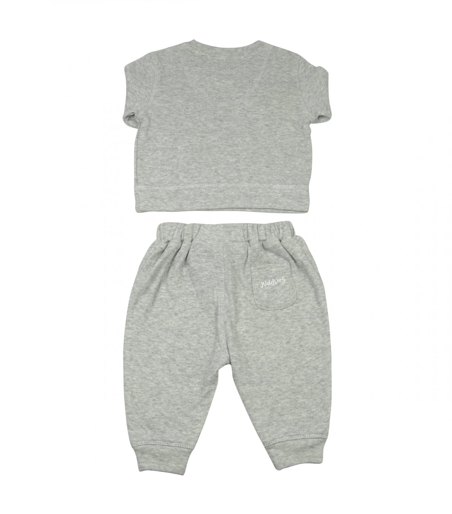 Breathe EZE Collection | Baby Two-Piece Jogger Set: Light Grey Fleck