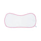 Bamboo Collection | Bamboo Baby Burp Cloth: White/Sunset Pink