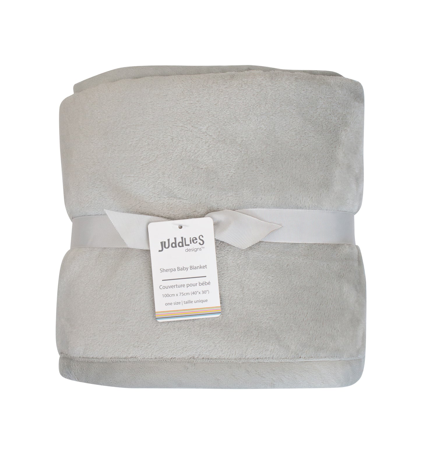 Flannel Sherpa Blanket: Light Grey