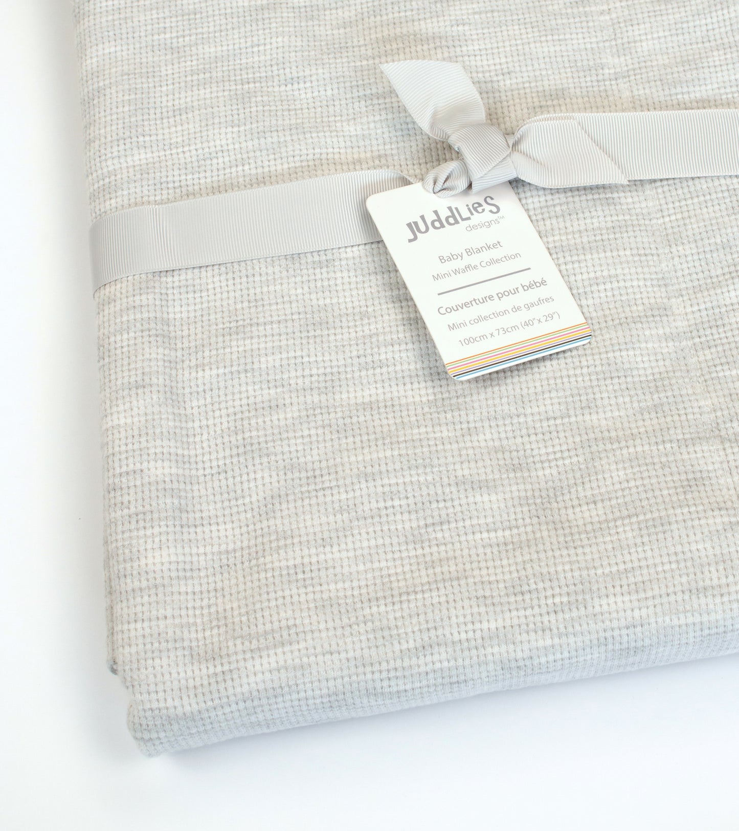 Mini Waffle Collection | Baby Blanket: Light Grey