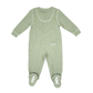 Breathe EZE Collection | Baby Footed Two-Way Zipper Sleeper: Olive Fleck