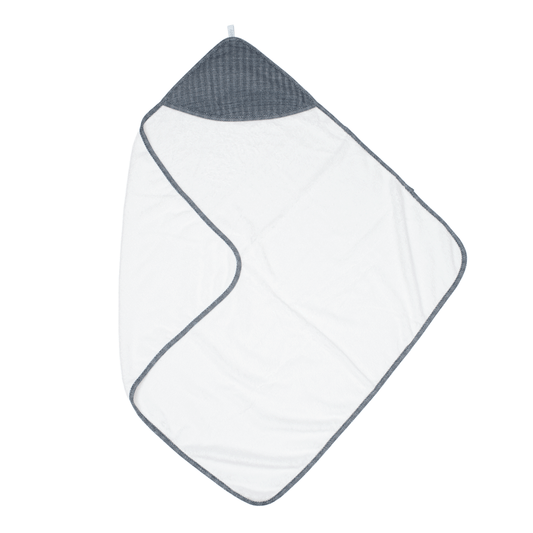 Bamboo Collection | Bamboo Baby Towel: White/Lake Blue