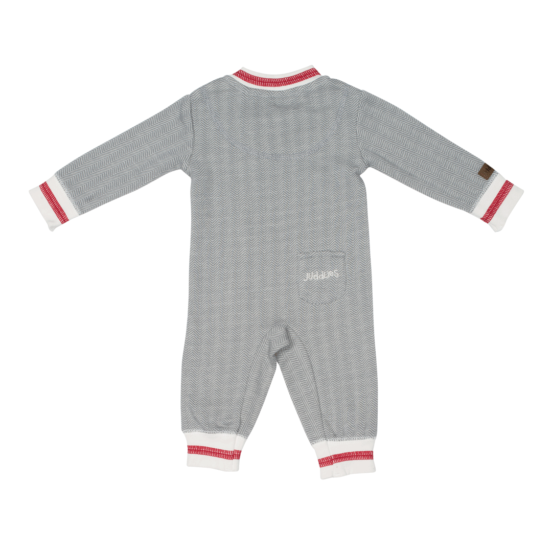 Cottage Collection | Baby Organic Cotton Playsuit: Driftwood Grey