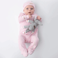 Breathe EZE Collection | Baby Footed Two-Way Zipper Sleeper: Pink Fleck