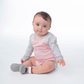 Raglan Collection | Baby Organic Cotton Long Sleeve Onesie: Dogwood Pink