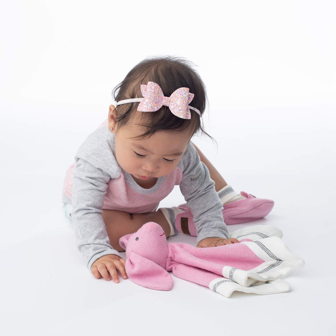 Cottage Collection | Baby Organic Cotton Security Blanket Lovey: Rabbit