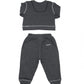 Breathe EZE Collection | Baby Two-Piece Jogger Set: Charcoal Grey Fleck