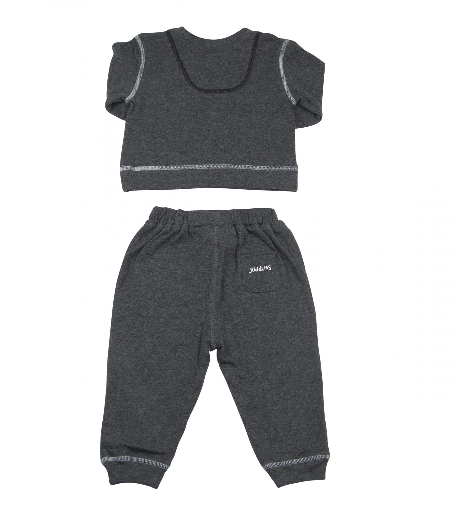 Breathe EZE Collection | Baby Two-Piece Jogger Set: Charcoal Grey Fleck