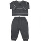 Breathe EZE Collection | Baby Two-Piece Jogger Set: Charcoal Grey Fleck