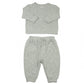 Breathe EZE Collection | Baby Two-Piece Jogger Set: Light Grey Fleck