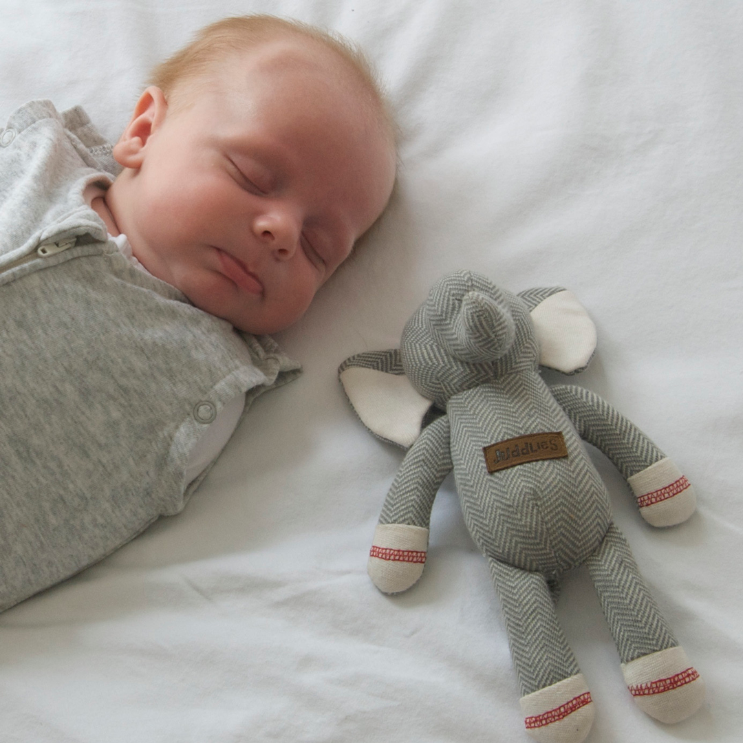 Cottage Collection | Baby Organic Cotton Rattle: Elephant