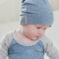 Raglan Collection | Baby Organic Cotton Slouchy Hats (2-pk): Denim Blue