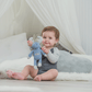 Raglan Collection | Baby Organic Cotton Long Sleeve Onesie: Graph Black