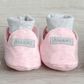 Raglan Collection | Baby Organic Cotton Slippers: Dogwood Pink