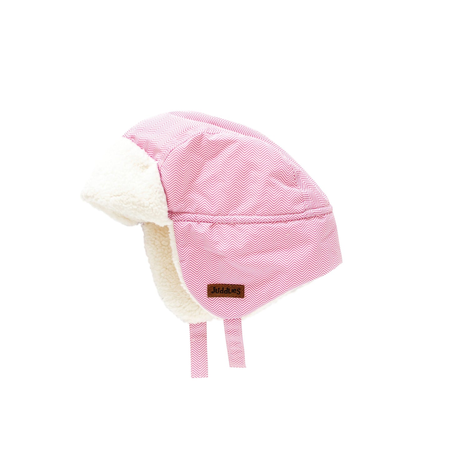 Baby WInter Hat: Herringbone Pink