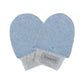 Raglan Collection | Newborn Baby Organic Cotton Scratch Mitts: Denim Blue