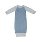 Raglan Collection | Baby Organic Cotton Nightgown: Denim Blue
