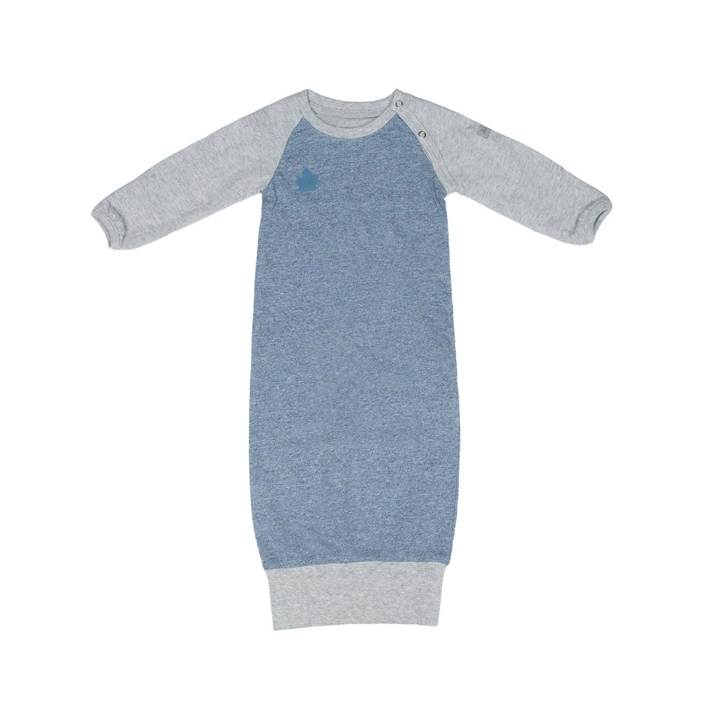 Raglan Collection | Baby Organic Cotton Nightgown: Denim Blue