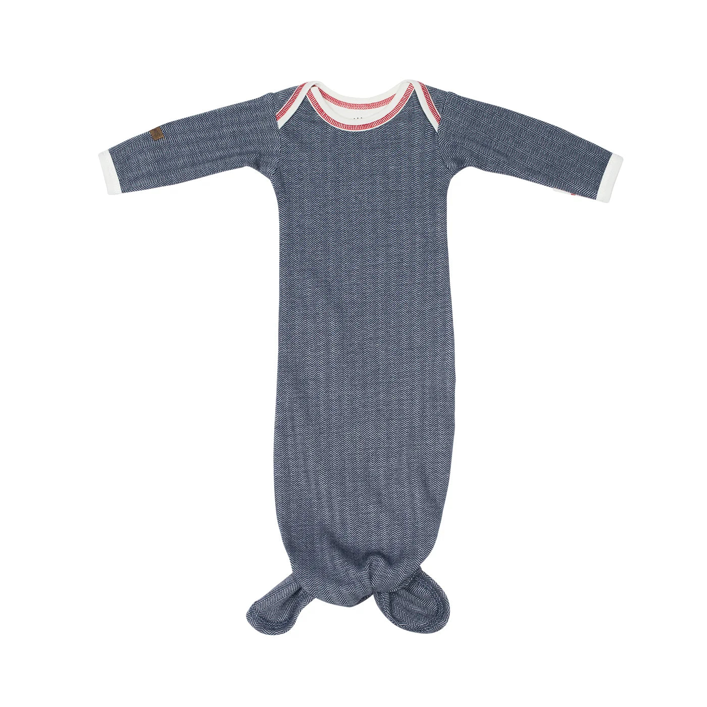 Cottage Collection | Baby Organic Cotton Knotted Nightgowns: Lake Blue