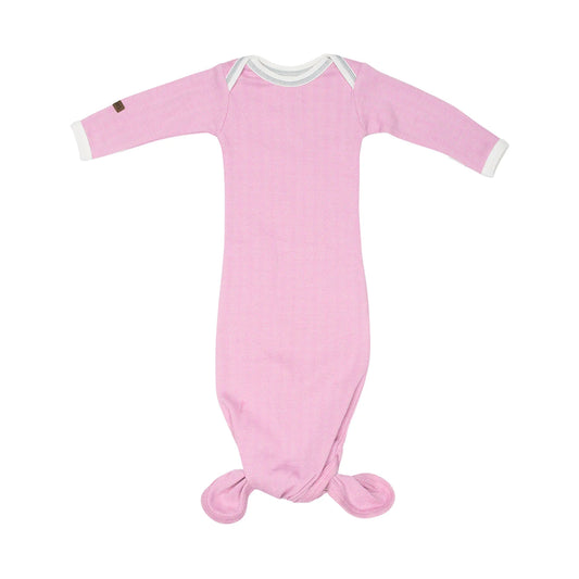 Cottage Collection | Baby Organic Cotton Knotted Nightgowns: Sunset Pink