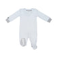 Essentials Collection | Baby Organic Cotton Footed Two-Way Zipper Sleeper: White