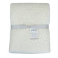 Jacquard Flannel Blanket: Cream