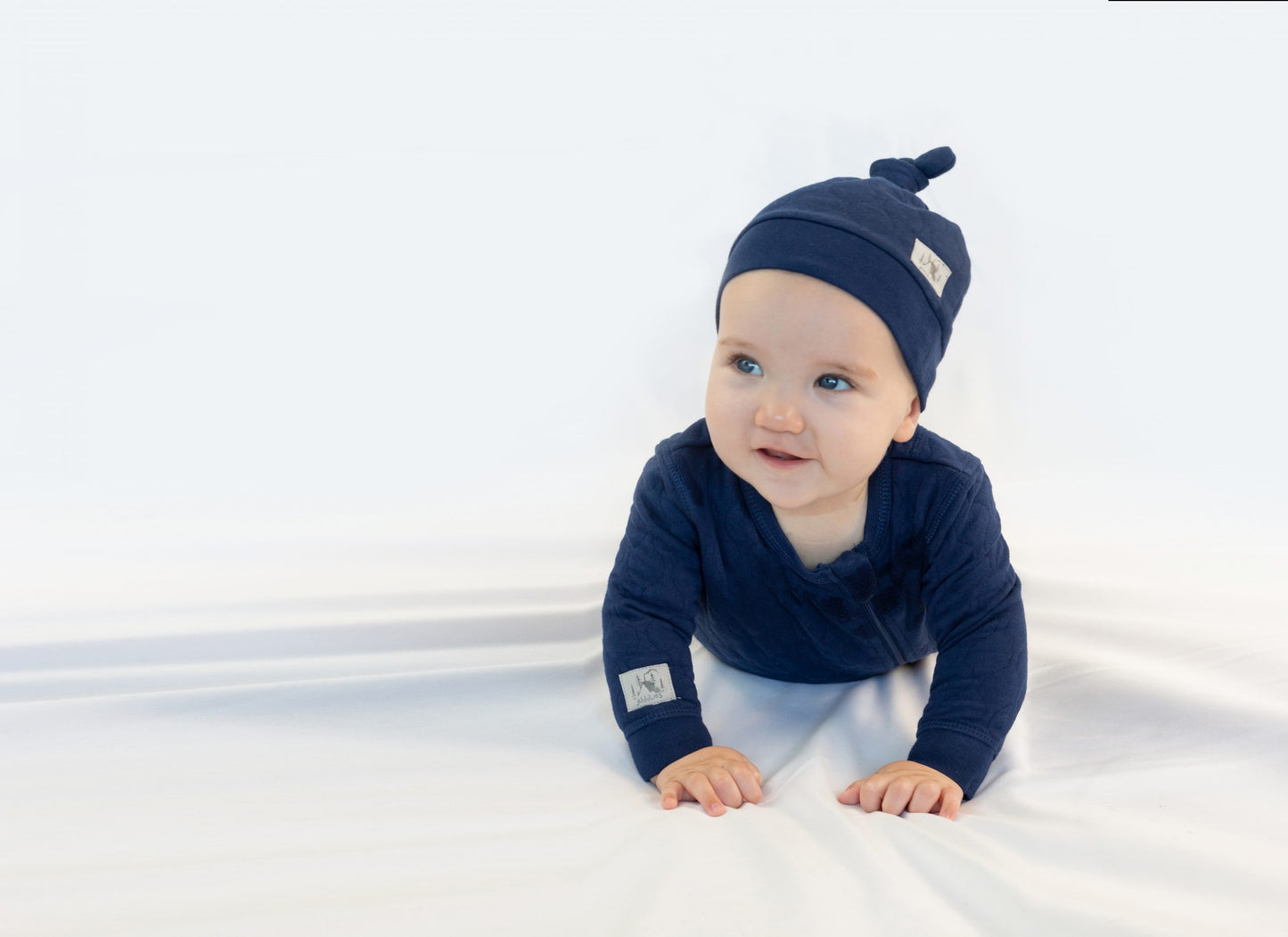Quilted Collection | Newborn Baby Hat: Midnight