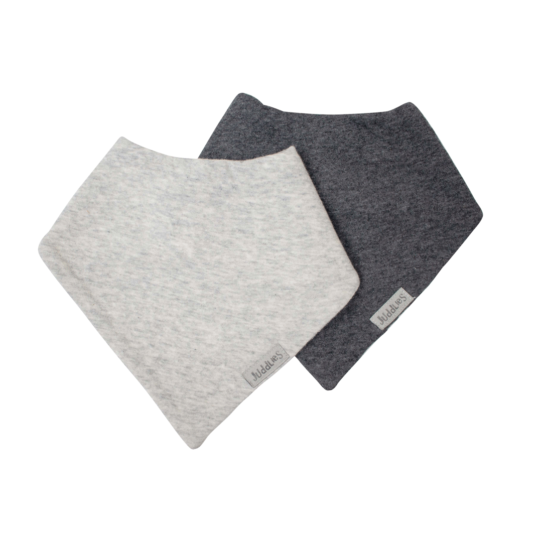 bandana-bib-2pc-set-light-grey-charcoal-fleck-breathe-eze-both