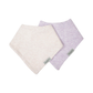 bandana-bib-2pc-lavendar-purple-rosewater-pink-fleck-breathe-eze-both