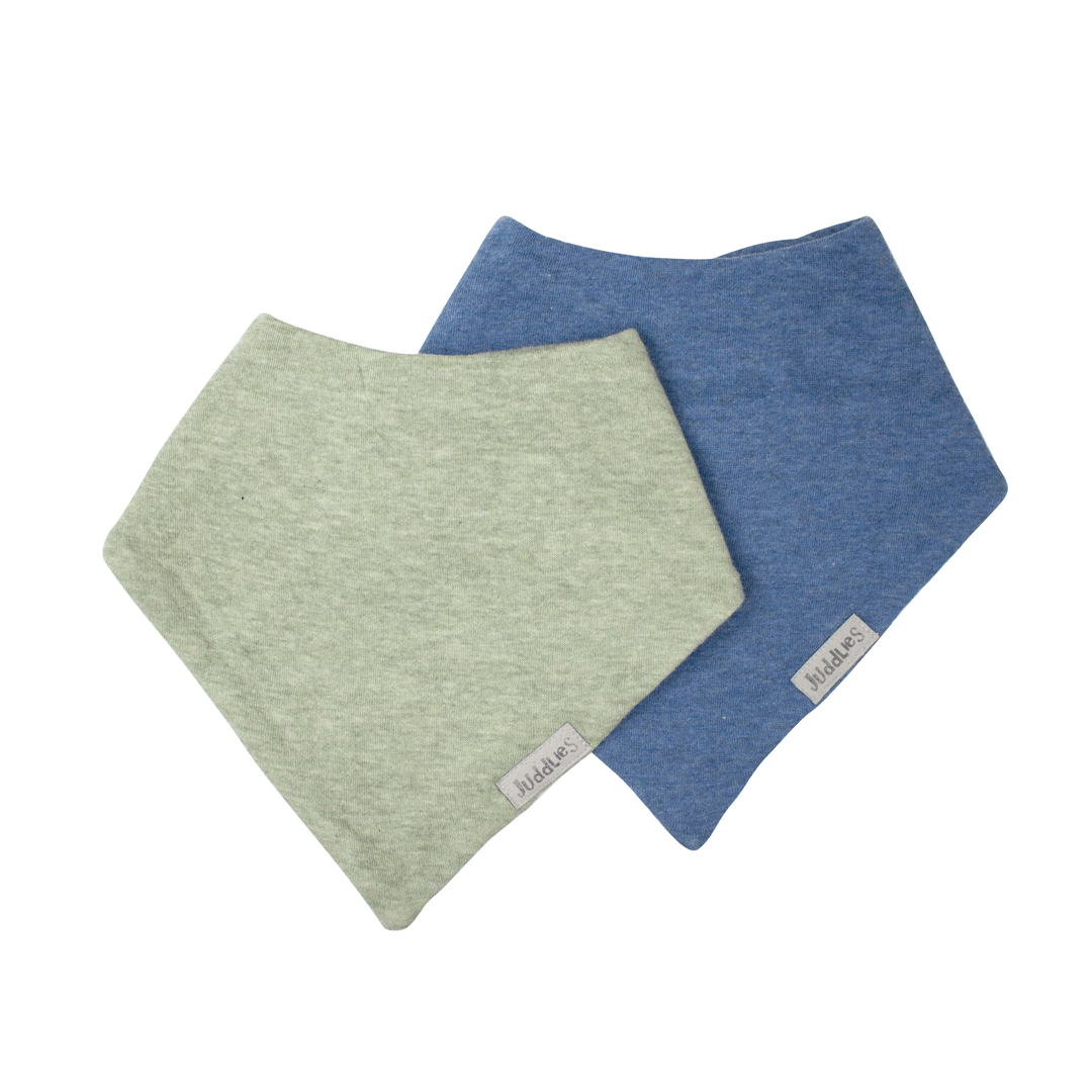bandana-bib-2pc-set-olive-green-denim-bluel-fleck-breathe-eze-both