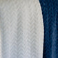 Jacquard Flannel Blanket: Navy