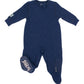 Quilted Collection | Baby Footed Two-Way Zipper Sleeper: Midnight