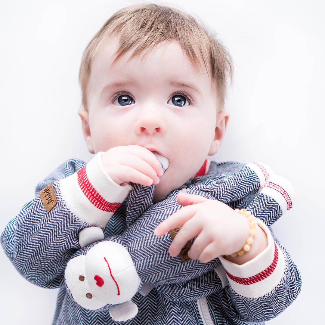 Cottage Collection | Baby Organic Cotton Rattle: Monkey