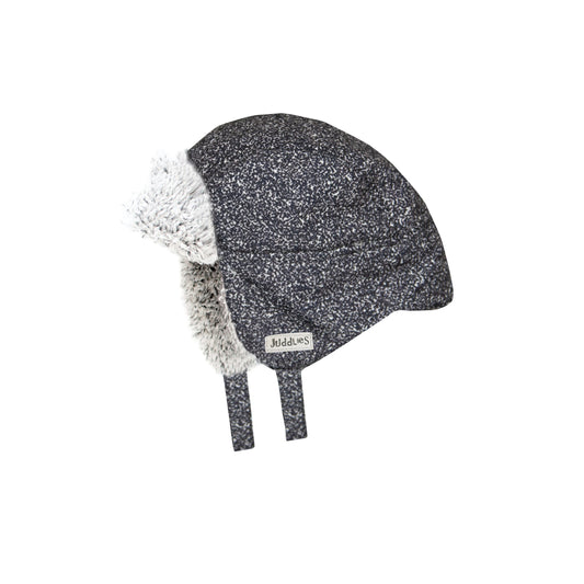 Baby WInter Hat: Salt & Pepper Black