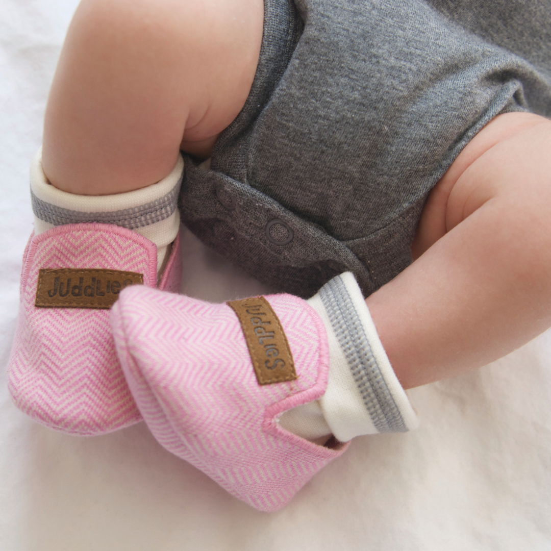 Cottage Collection | Baby Organic Cotton Slippers: Bear Black