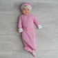 Cottage Collection | Baby Organic Cotton Knotted Nightgowns: Sunset Pink