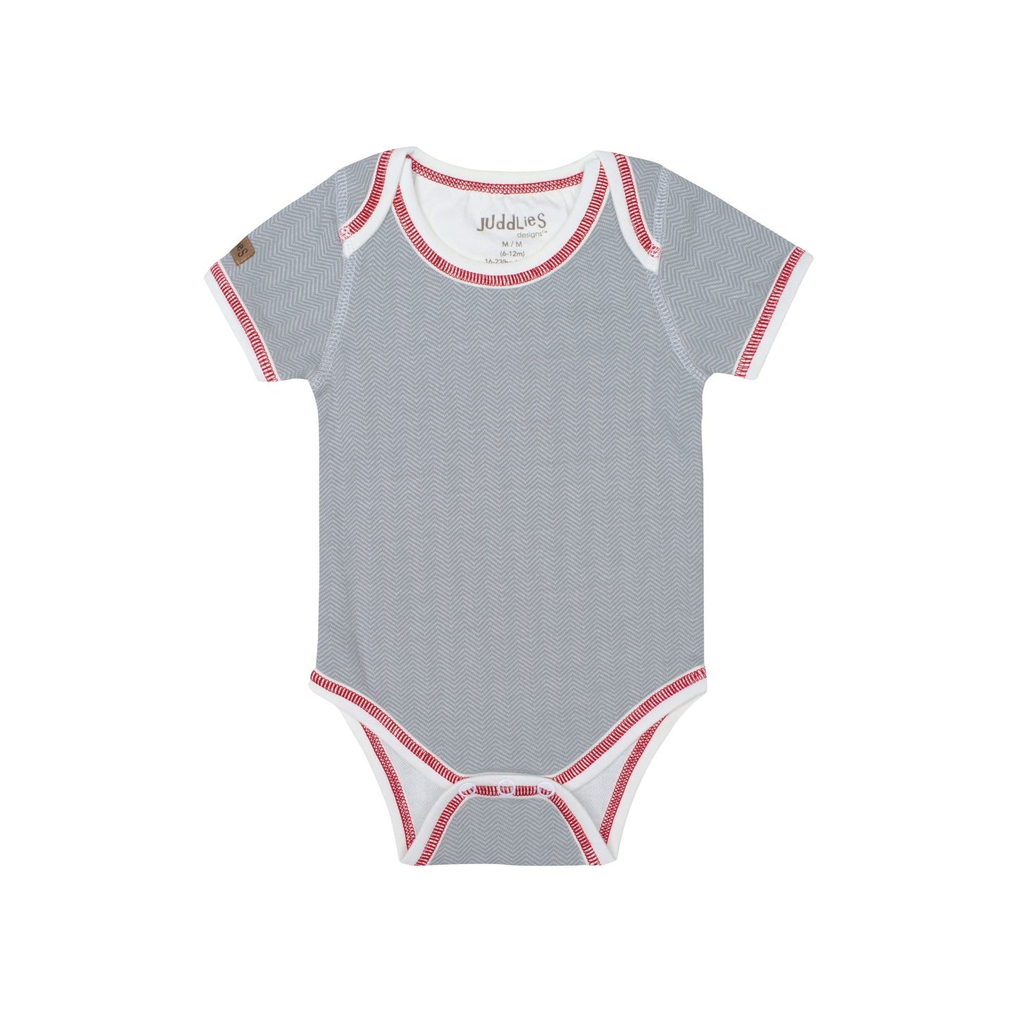 Cottage Collection | Baby Organic Cotton Short Sleeve Onesie: Driftwood Grey