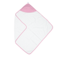 Bamboo Collection | Bamboo Baby Towel: White/Sunset Pink