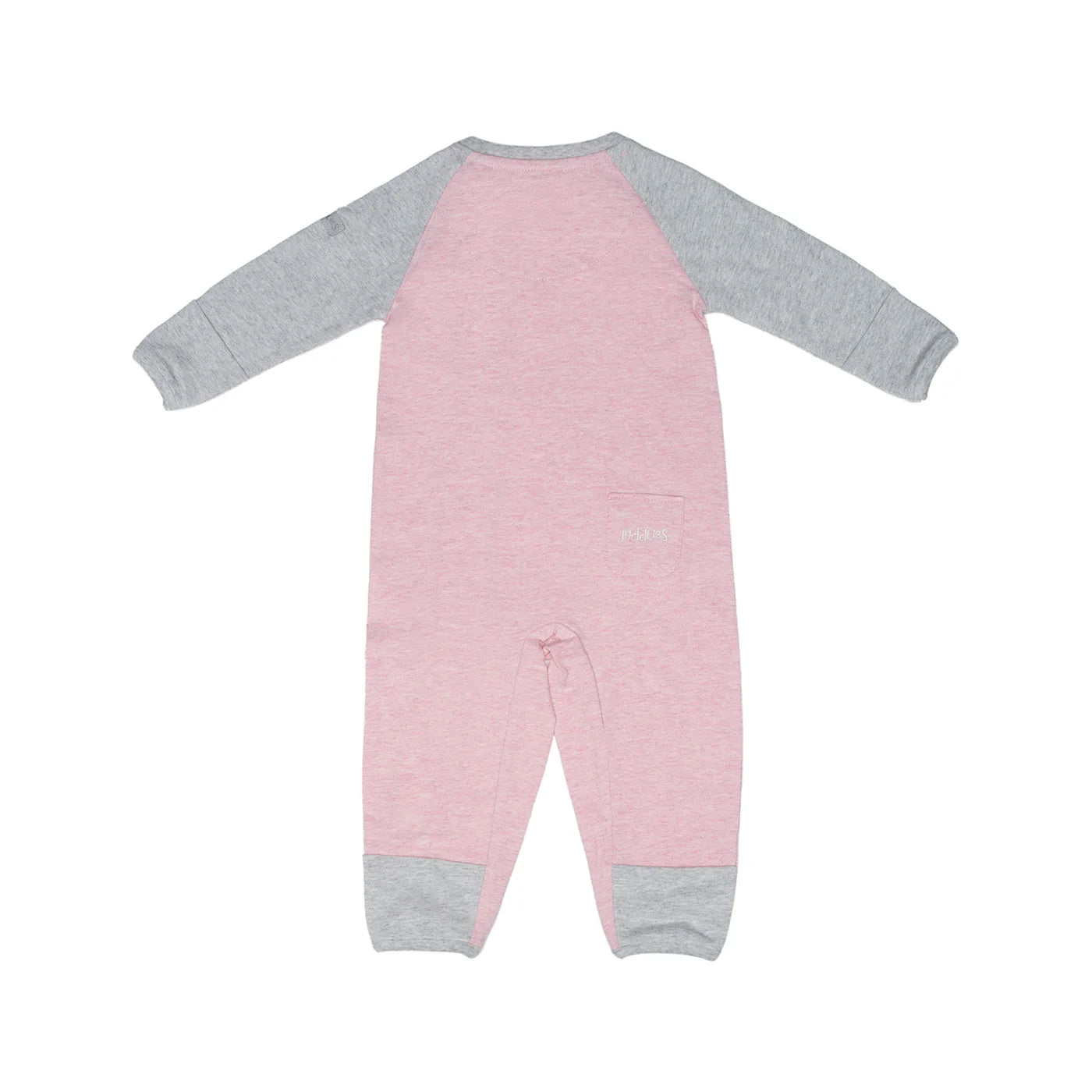Raglan Collection | Baby Organic Cotton Playsuit: Dogwood Pink