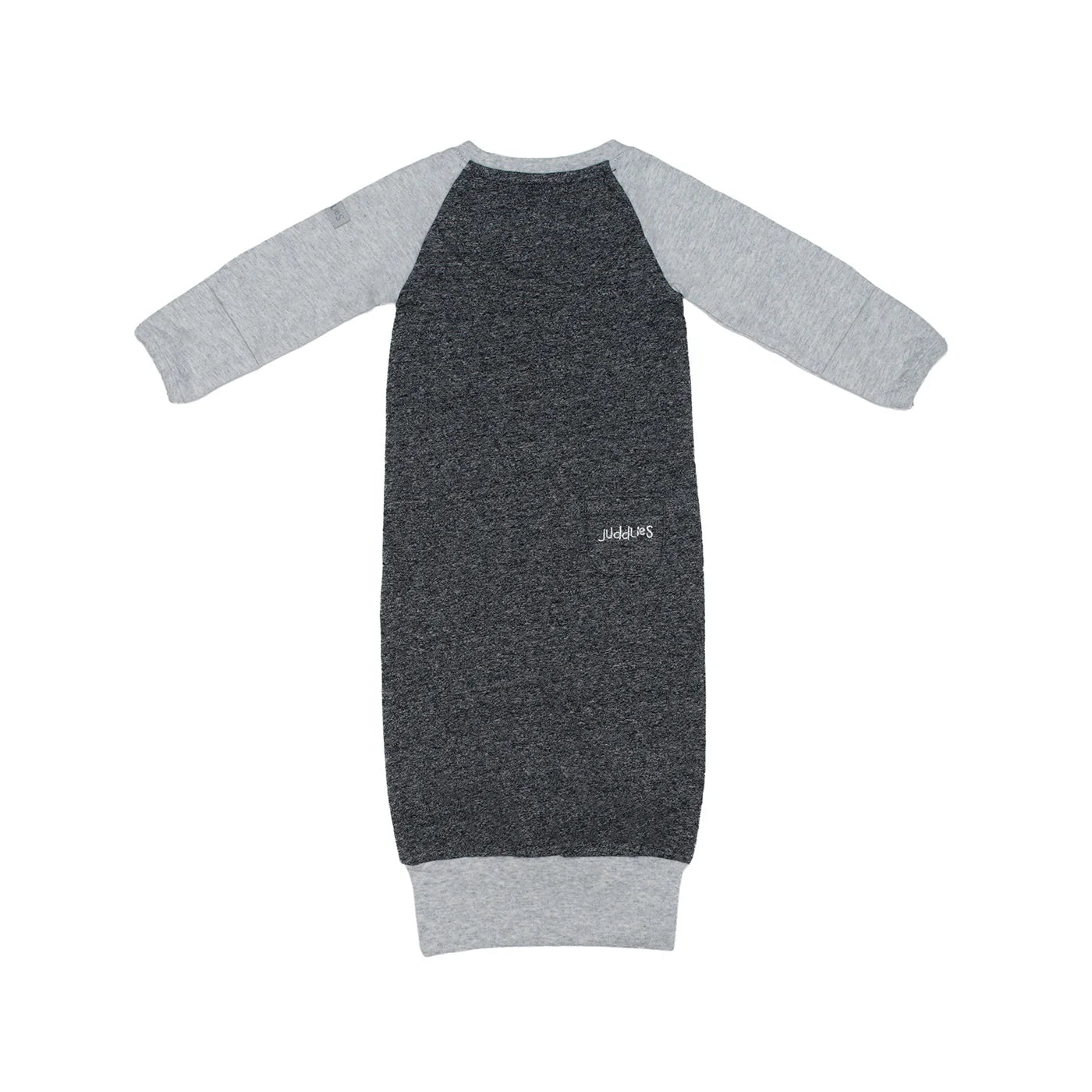 Raglan Collection | Baby Organic Cotton Nightgown: Graphite Black