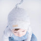 Breathe EZE Collection | Newborn Baby Hat: Light Grey Fleck