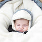 Baby WInter Hat: Herringbone Grey
