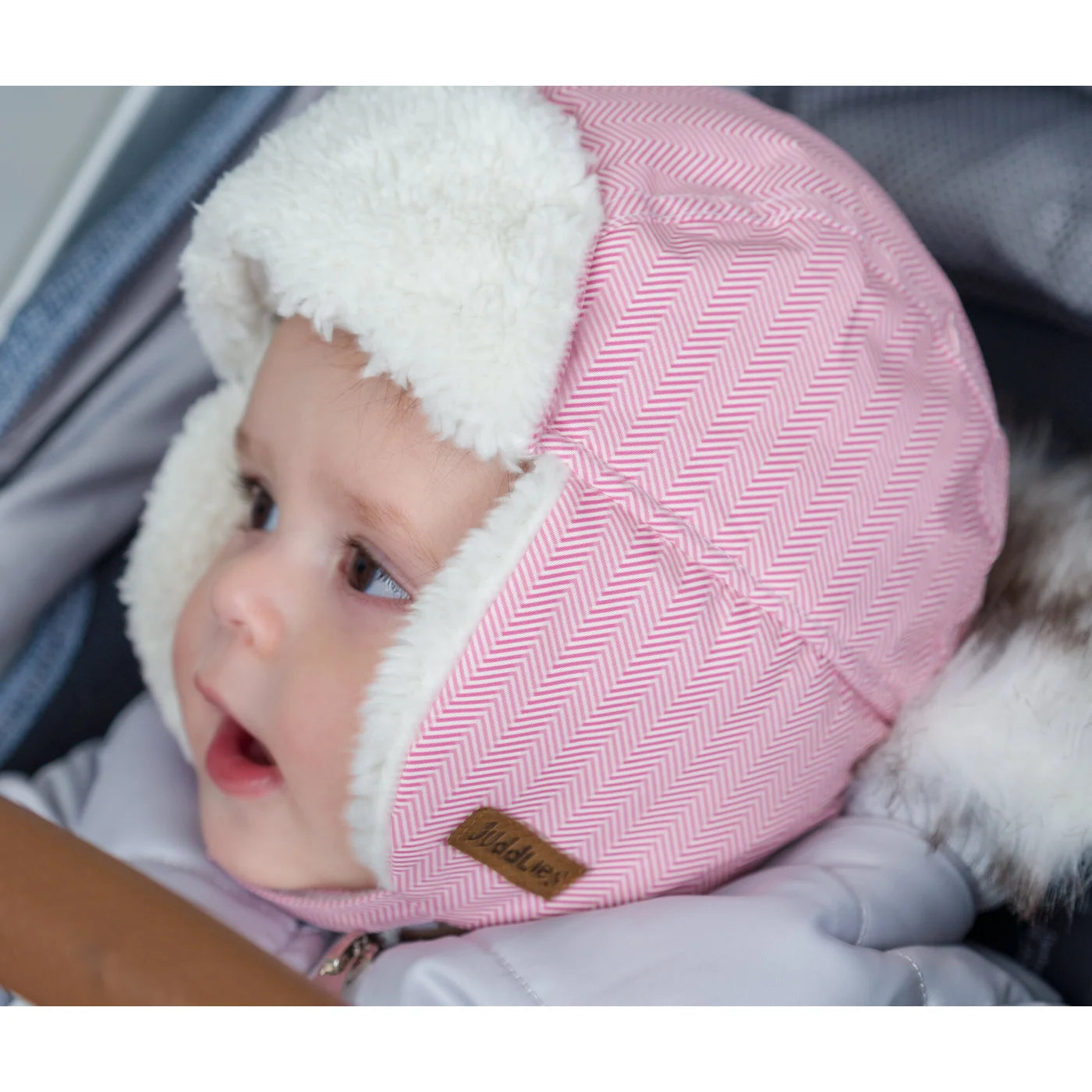 Pink baby winter hat sales
