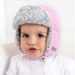 Baby WInter Hat: Salt & Pepper Pink