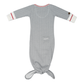 Cottage Collection | Baby Organic Cotton Knotted Nightgowns: Driftwood Grey
