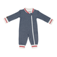 Cottage Collection | Baby Organic Cotton Playsuit: Lake Blue