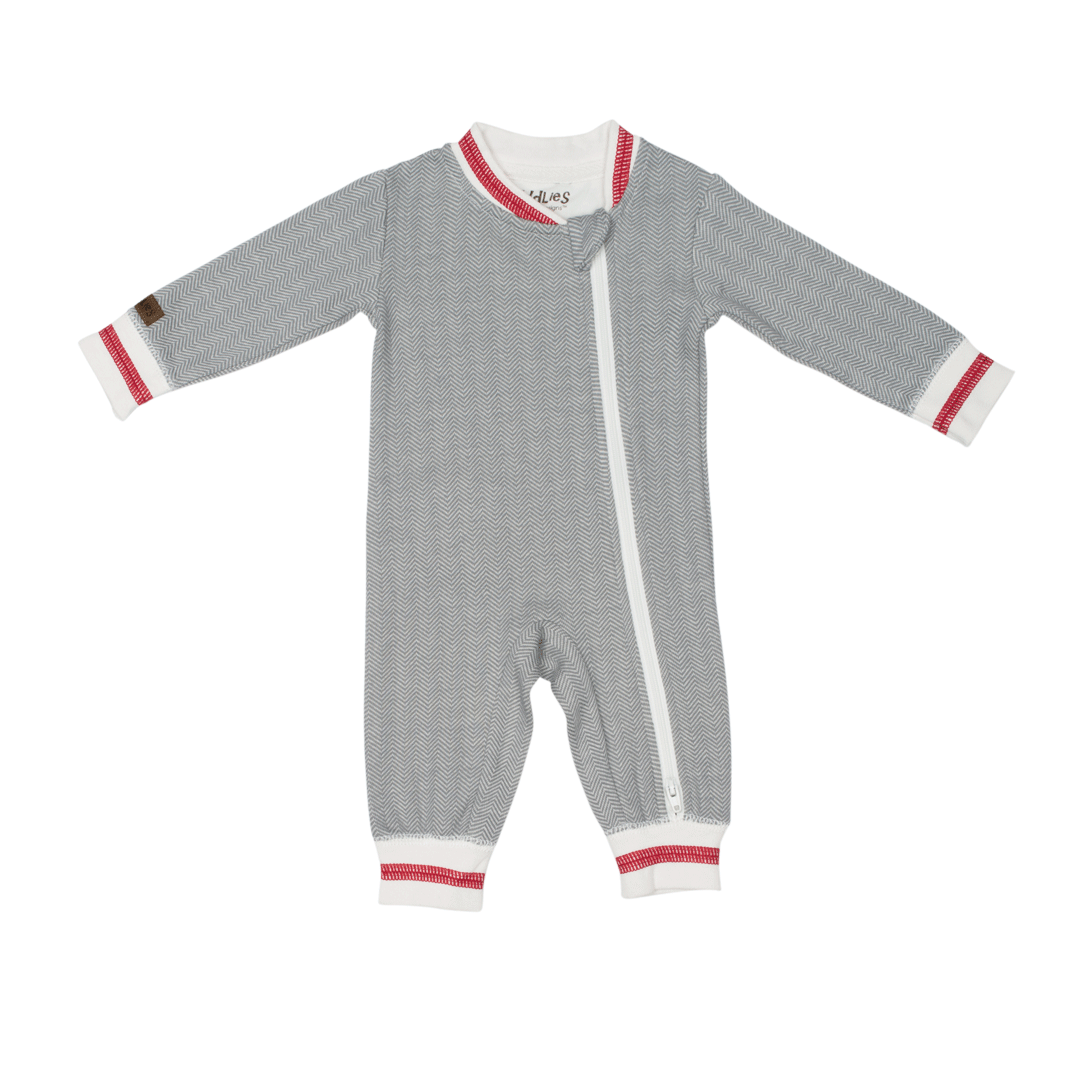 Cottage Collection | Baby Organic Cotton Playsuit: Driftwood Grey