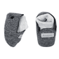 Raglan Collection | Baby Organic Cotton Slippers: Graphite Black