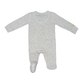 Breathe EZE Collection | Baby Footed Two-Way Zipper Sleeper: Light Grey Fleck